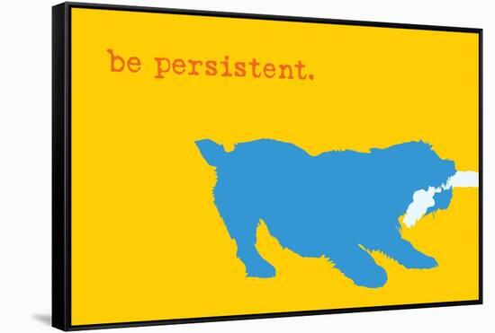 Persistent - Yellow Version-Dog is Good-Framed Stretched Canvas