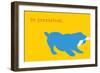 Persistent - Yellow Version-Dog is Good-Framed Premium Giclee Print