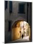 Person and Archway, Panzano, Chianti Region, Tuscany, Italy-Janis Miglavs-Mounted Photographic Print