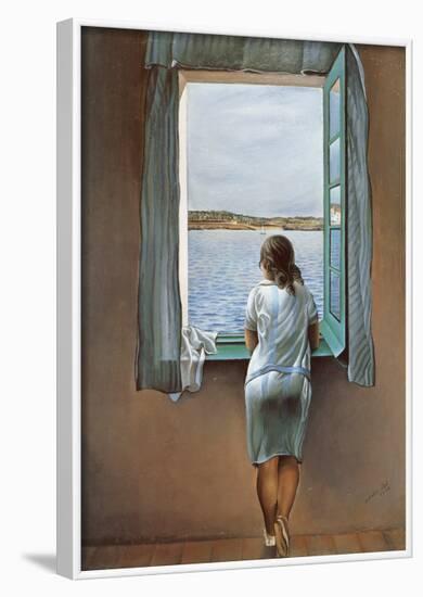 Person at the Window-Salvador Dalí-Framed Art Print