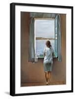 Person at the Window-Salvador Dalí-Framed Art Print