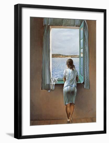 Person at the Window-Salvador Dalí-Framed Art Print