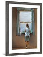 Person at the Window-Salvador Dalí-Framed Art Print