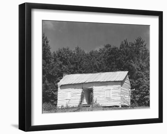 person cabin in Hale County, Alabama, c.1936-Walker Evans-Framed Photographic Print