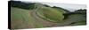 Person Cycling on the Road, Bolinas Ridge, Marin County, California, USA-null-Stretched Canvas