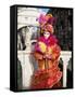 Person Dressed in Carnival Mask and Costume, Veneto, Italy-Lee Frost-Framed Stretched Canvas