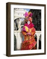 Person Dressed in Carnival Mask and Costume, Veneto, Italy-Lee Frost-Framed Photographic Print