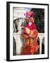 Person Dressed in Carnival Mask and Costume, Veneto, Italy-Lee Frost-Framed Photographic Print