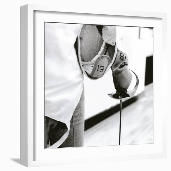 Person Holding a Fencing Sword-null-Framed Photographic Print