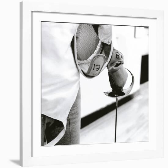 Person Holding a Fencing Sword-null-Framed Photographic Print