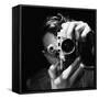 Person Holding Camera to Face. Winner of Life Photo Contest. We Do Not Have a Name-Andreas Feininger-Framed Stretched Canvas