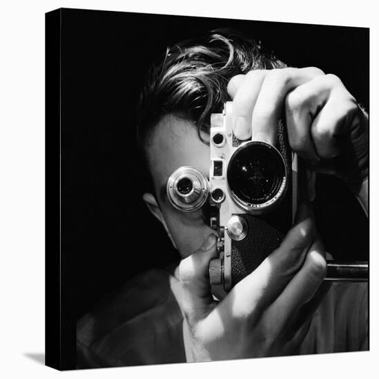 Person Holding Camera to Face. Winner of Life Photo Contest. We Do Not Have a Name-Andreas Feininger-Stretched Canvas