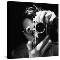 Person Holding Camera to Face. Winner of Life Photo Contest. We Do Not Have a Name-Andreas Feininger-Stretched Canvas