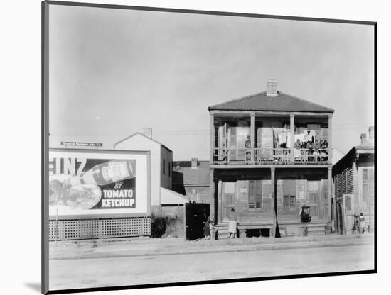 person house in New Orleans, Louisiana, 1936-Walker Evans-Mounted Photographic Print