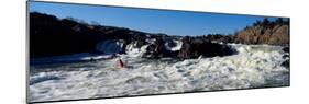 Person kayaking in a river, Great Falls, Potomac River, Maryland, Virginia, USA-null-Mounted Photographic Print