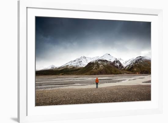 Person Looking At River In Alaska-Lindsay Daniels-Framed Photographic Print