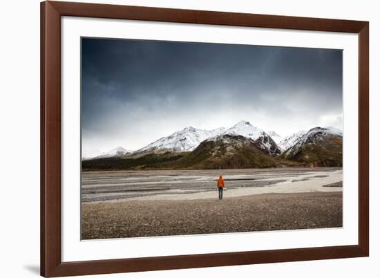 Person Looking At River In Alaska-Lindsay Daniels-Framed Photographic Print