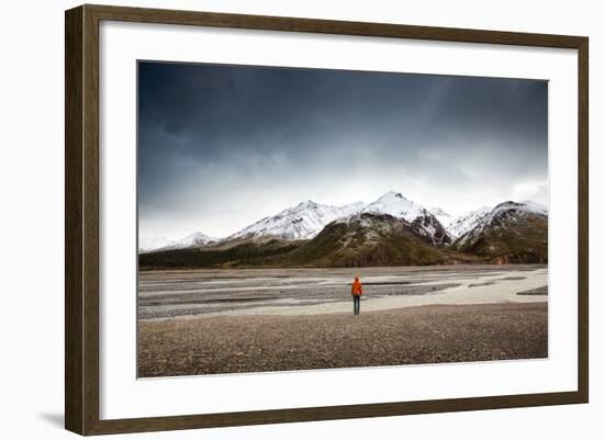 Person Looking At River In Alaska-Lindsay Daniels-Framed Photographic Print