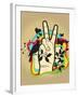 Person Making Peace Symbol, Butterflies and Dove in Background-New Vision Technologies Inc-Framed Photographic Print