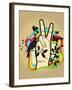 Person Making Peace Symbol, Butterflies and Dove in Background-New Vision Technologies Inc-Framed Photographic Print