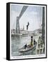 Person Plunges 55 Metres from Portside, Rouen, 1901-null-Framed Stretched Canvas