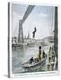 Person Plunges 55 Metres from Portside, Rouen, 1901-null-Stretched Canvas