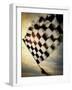 Person's Hand Waving a Checkered Flag-null-Framed Photographic Print