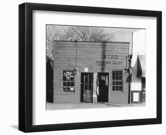 person shop fronts in Vicksburg, Mississippi, 1936-Walker Evans-Framed Photographic Print