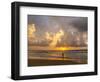 Person walking on beach, South Padre Island.-Larry Ditto-Framed Photographic Print