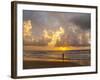 Person walking on beach, South Padre Island.-Larry Ditto-Framed Photographic Print