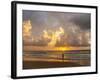 Person walking on beach, South Padre Island.-Larry Ditto-Framed Photographic Print