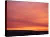 Person Watching the Sunset from Sand Dune on Coast, Oregon Dunes National Recreation Area, Oregon-Steve Terrill-Stretched Canvas