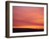 Person Watching the Sunset from Sand Dune on Coast, Oregon Dunes National Recreation Area, Oregon-Steve Terrill-Framed Photographic Print