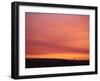 Person Watching the Sunset from Sand Dune on Coast, Oregon Dunes National Recreation Area, Oregon-Steve Terrill-Framed Photographic Print