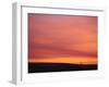 Person Watching the Sunset from Sand Dune on Coast, Oregon Dunes National Recreation Area, Oregon-Steve Terrill-Framed Photographic Print