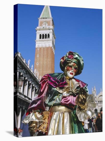 Person Wearing Masked Carnival Costume, Veneto, Italy-Bruno Morandi-Stretched Canvas