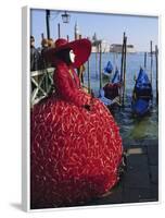 Person Wearing Masked Carnival Costume, Veneto, Italy-Bruno Morandi-Framed Photographic Print