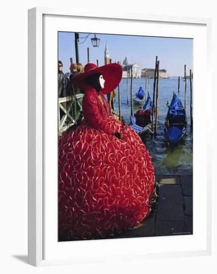 Person Wearing Masked Carnival Costume, Veneto, Italy-Bruno Morandi-Framed Photographic Print