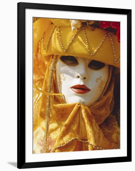 Person Wearing Masked Carnival Costume, Venice Carnival, Venice, Veneto, Italy-Bruno Morandi-Framed Photographic Print