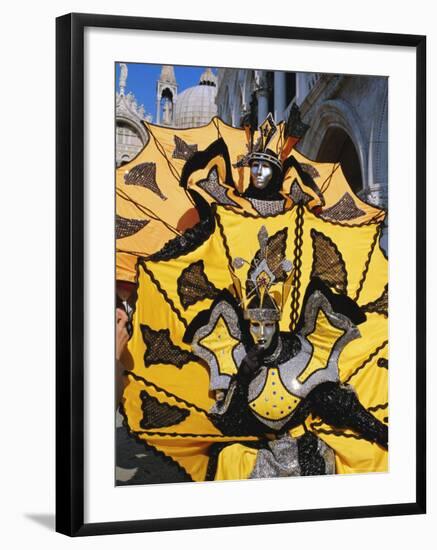 Person Wearing Masked Carnival Costume, Venice Carnival, Venice, Veneto, Italy-Bruno Morandi-Framed Photographic Print