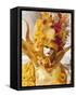 Person Wearing Masked Carnival Costume, Venice Carnival, Venice, Veneto, Italy-Bruno Morandi-Framed Stretched Canvas