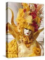 Person Wearing Masked Carnival Costume, Venice Carnival, Venice, Veneto, Italy-Bruno Morandi-Stretched Canvas