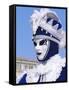 Person Wearing Masked Carnival Costume, Venice Carnival, Venice, Veneto, Italy-Bruno Morandi-Framed Stretched Canvas