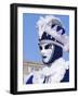 Person Wearing Masked Carnival Costume, Venice Carnival, Venice, Veneto, Italy-Bruno Morandi-Framed Photographic Print