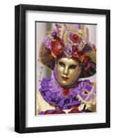 Person Wearing Masked Carnival Costume, Venice Carnival, Venice, Veneto, Italy-Bruno Morandi-Framed Photographic Print