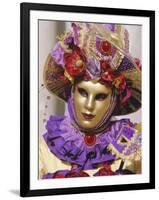 Person Wearing Masked Carnival Costume, Venice Carnival, Venice, Veneto, Italy-Bruno Morandi-Framed Photographic Print