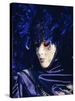 Person Wearing Masked Carnival Costume, Venice Carnival, Venice, Veneto, Italy-Bruno Morandi-Stretched Canvas