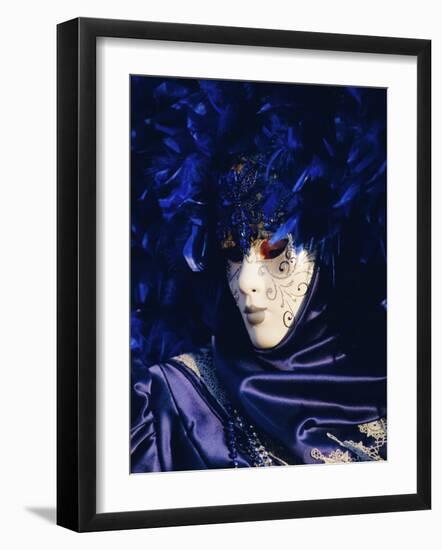 Person Wearing Masked Carnival Costume, Venice Carnival, Venice, Veneto, Italy-Bruno Morandi-Framed Photographic Print