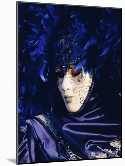 Person Wearing Masked Carnival Costume, Venice Carnival, Venice, Veneto, Italy-Bruno Morandi-Mounted Photographic Print