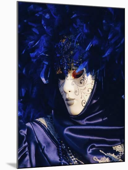 Person Wearing Masked Carnival Costume, Venice Carnival, Venice, Veneto, Italy-Bruno Morandi-Mounted Photographic Print